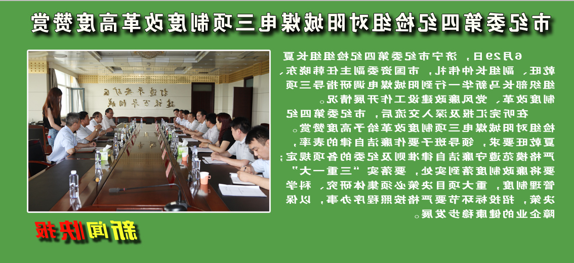 【图文】市纪委第四纪检组对阳城煤电三项制度改革高度赞赏