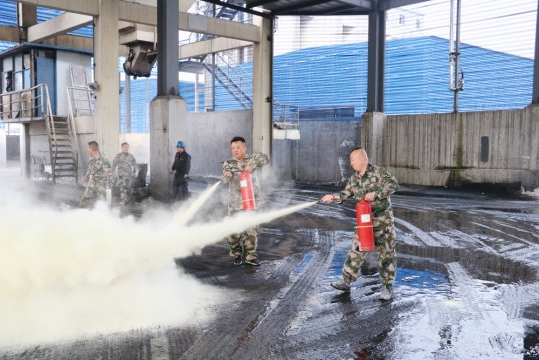 义桥煤矿开展地面火灾事故应急演练